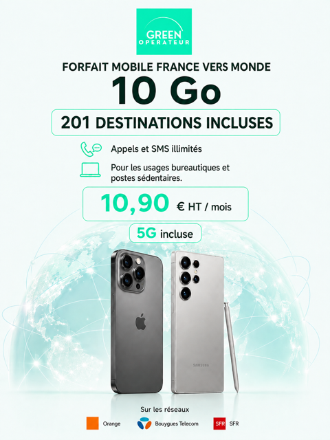Forfait mobile Illimité 10 Go