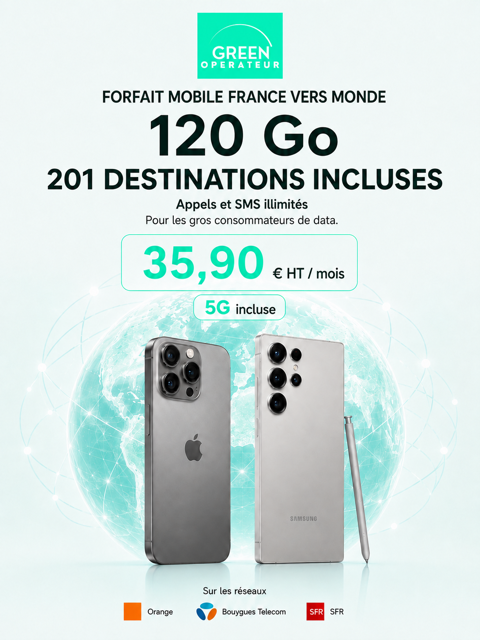 Forfait mobile Illimité 120 Go