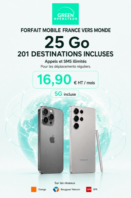 Forfait mobile Illimité 25 Go