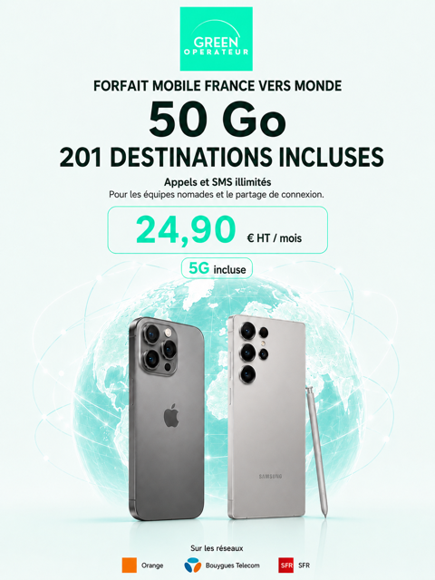 Forfait mobile Illimité 50 Go